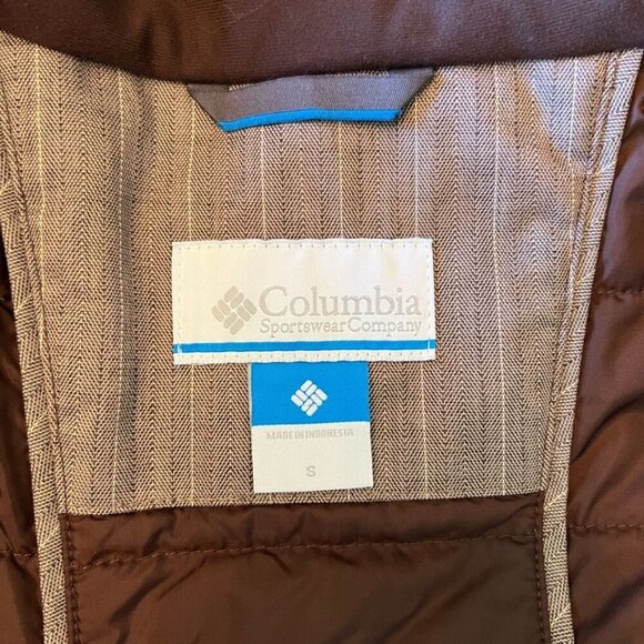 Columbia Brown Omni-Tech Waterproof Hooded Ski Jacket Women's Size S - Picture 5 of 13